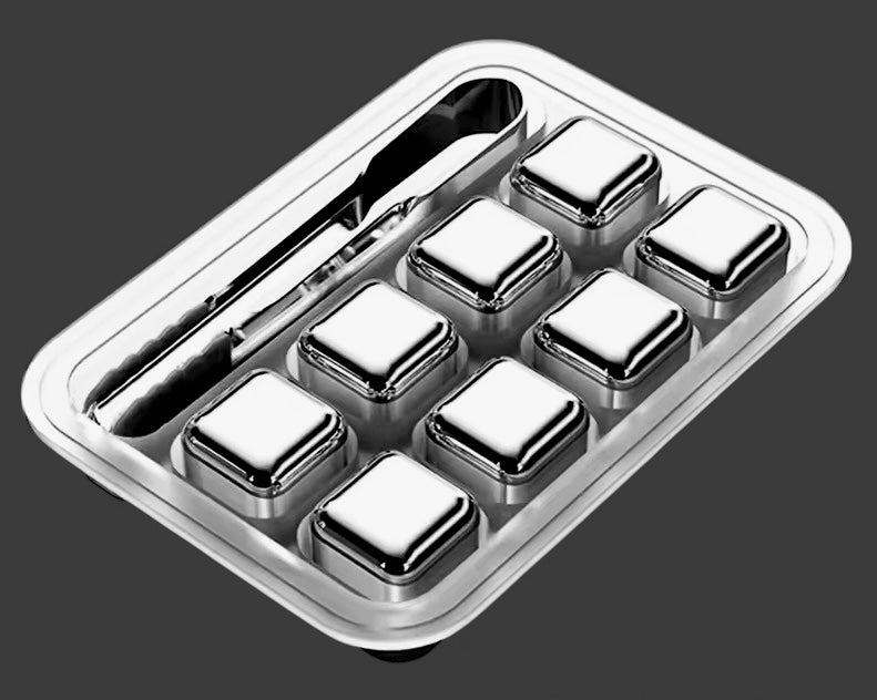 ZeroPoint°🧊 Set of 6 Metal ice cubes.
